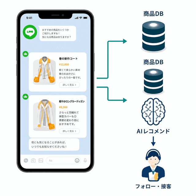 LINE AIレコメンドイメージ
